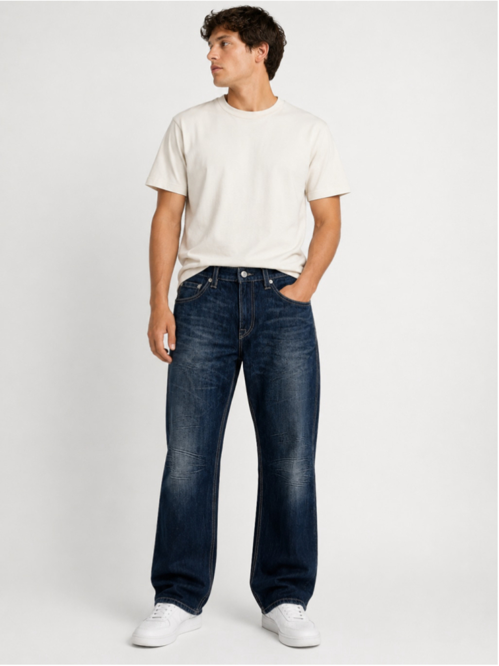 Levis 514 Jeans Flap Pocket Mens 32x30 Dark Wash Denim Straight Leg Light Label